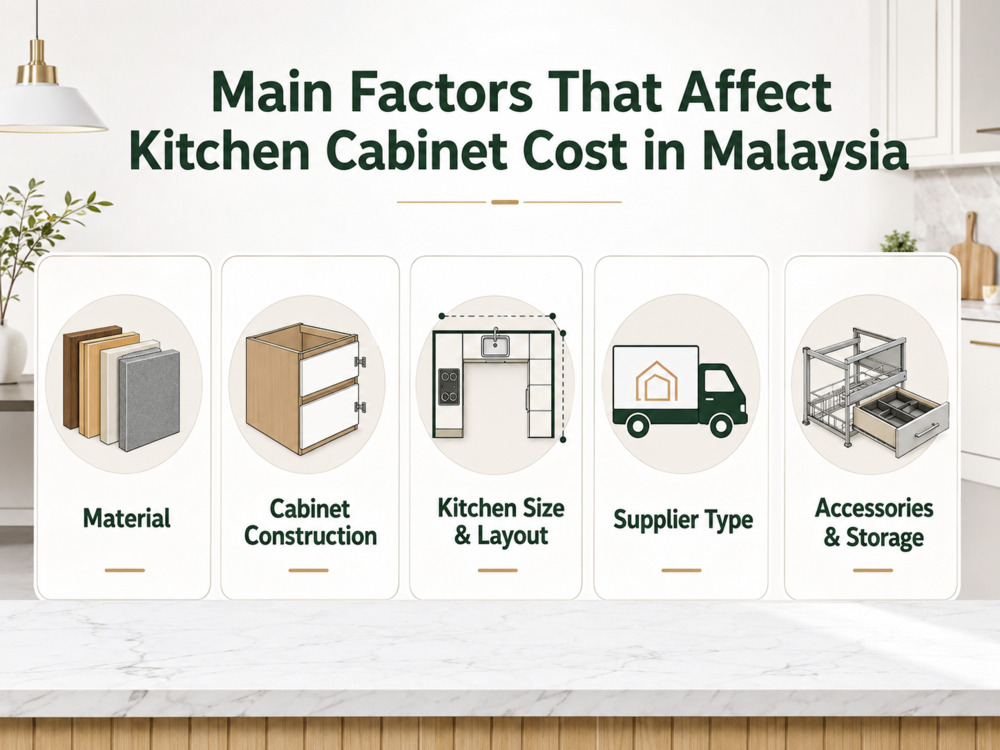 Factors that affect kitchen cabinet cost in Malaysia